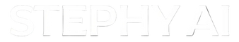Logo of STEPHY AI with a white color scheme