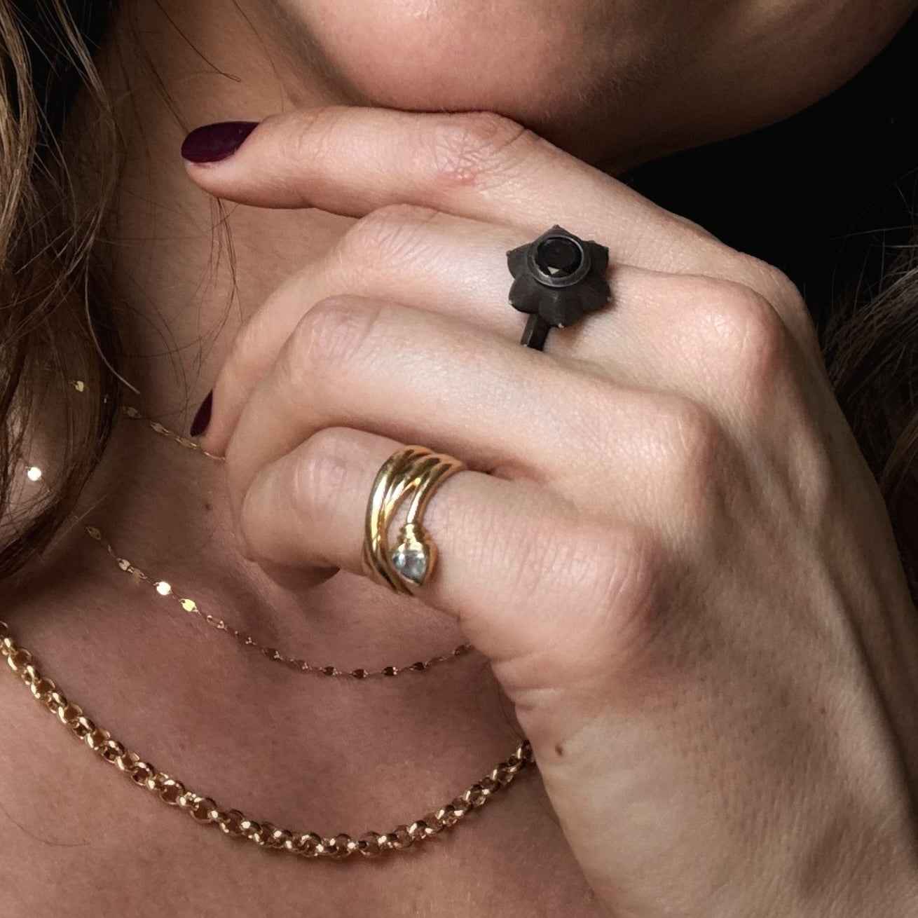 Goth Goddess Meenakshi Ring