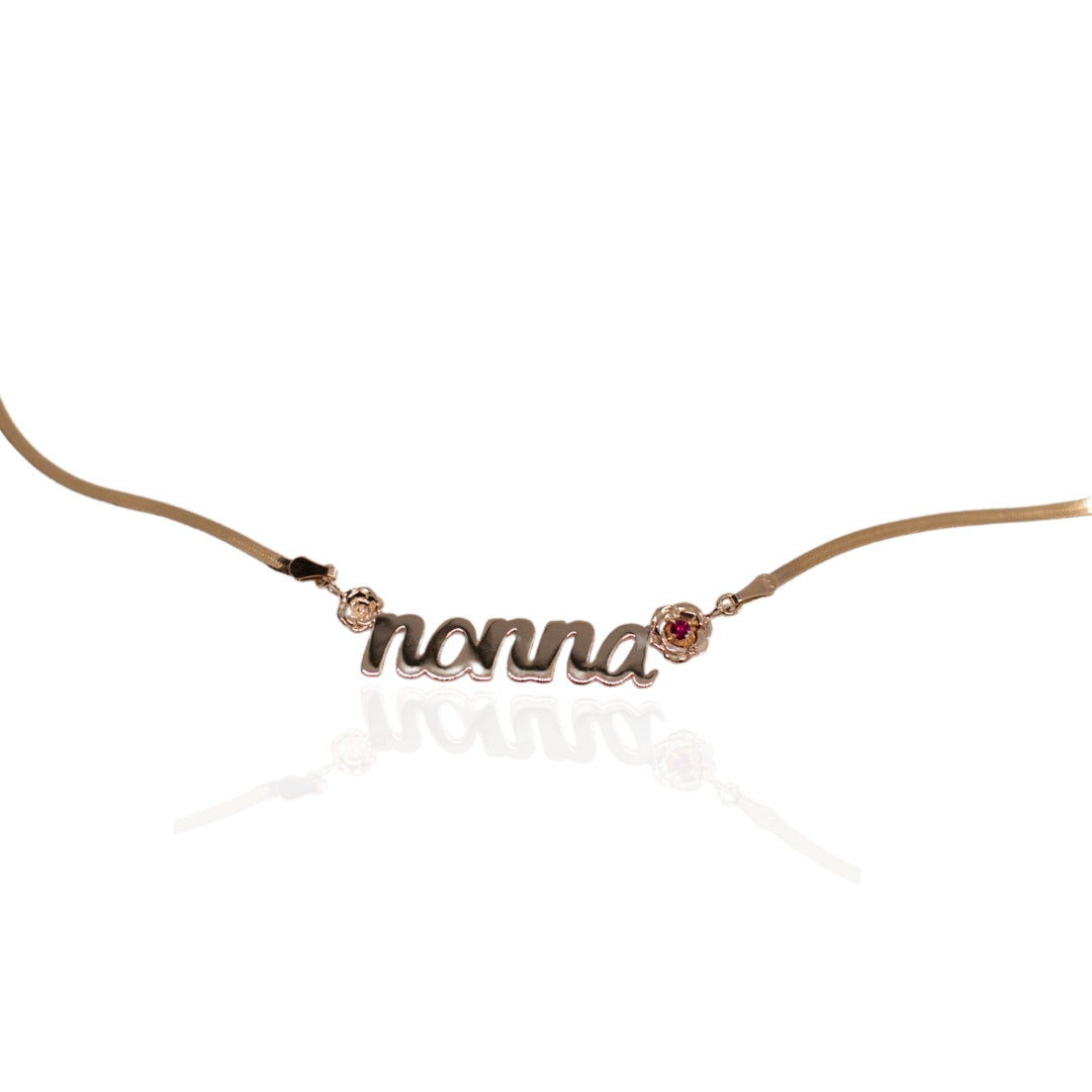 'Nonna' Italian Grandma Nameplate Necklace