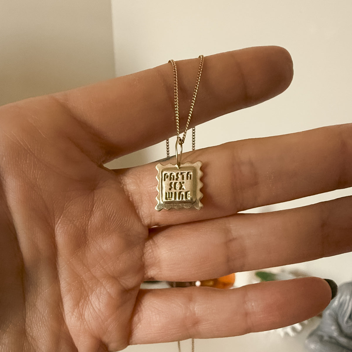 PASTA SEX WINE - Ravioli 14k Gold Charm