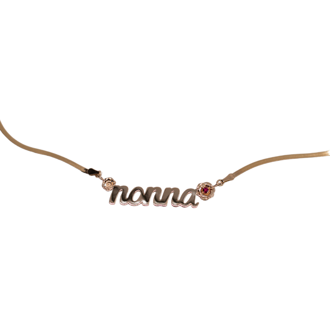 'Nonna' Italian Grandma Nameplate Necklace