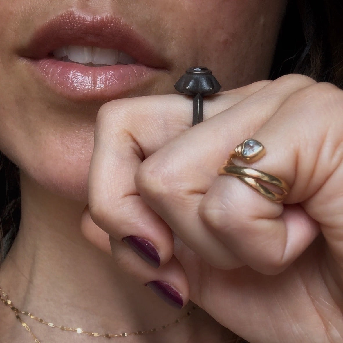 Goth Goddess Meenakshi Ring