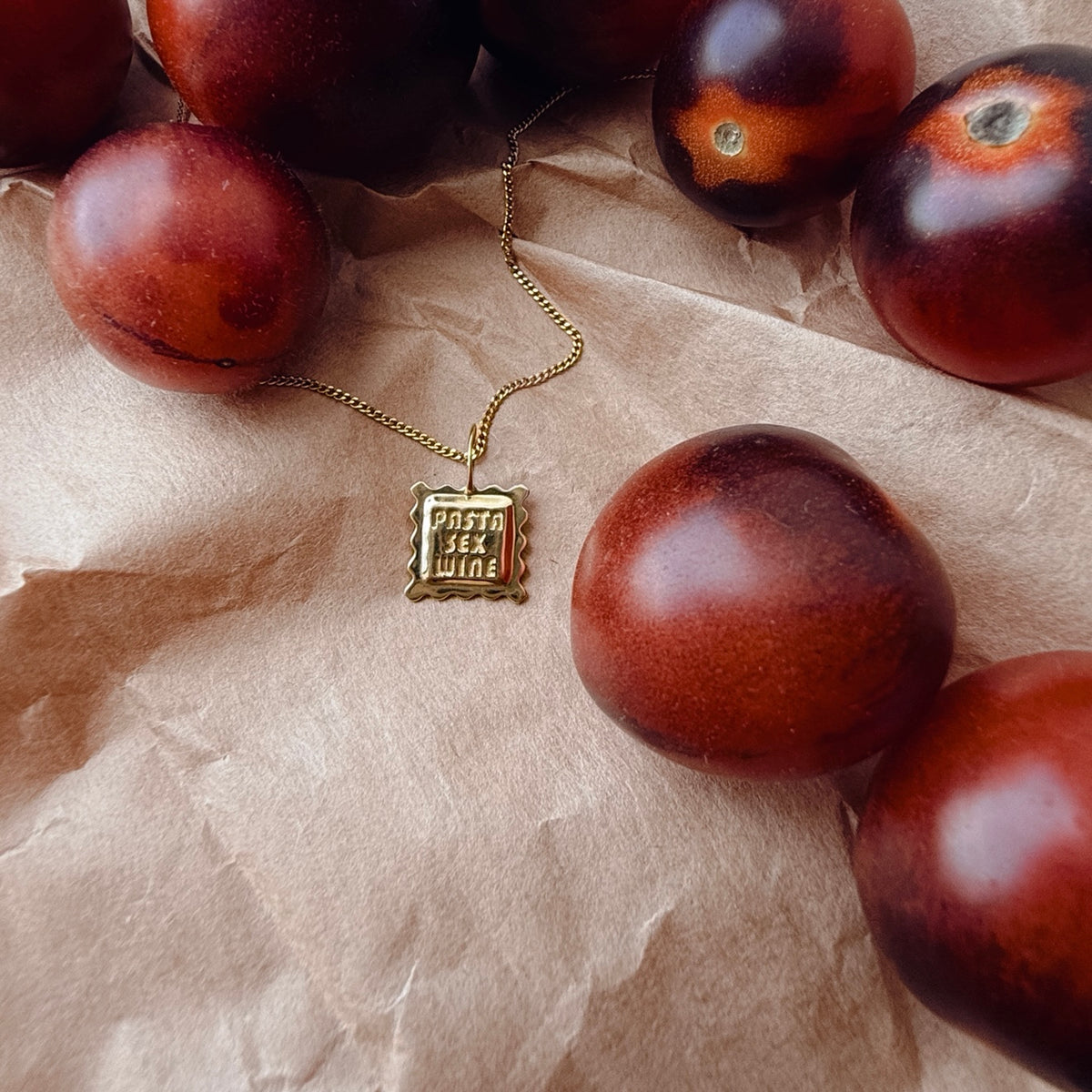 PASTA SEX WINE - Ravioli 14k Gold Charm