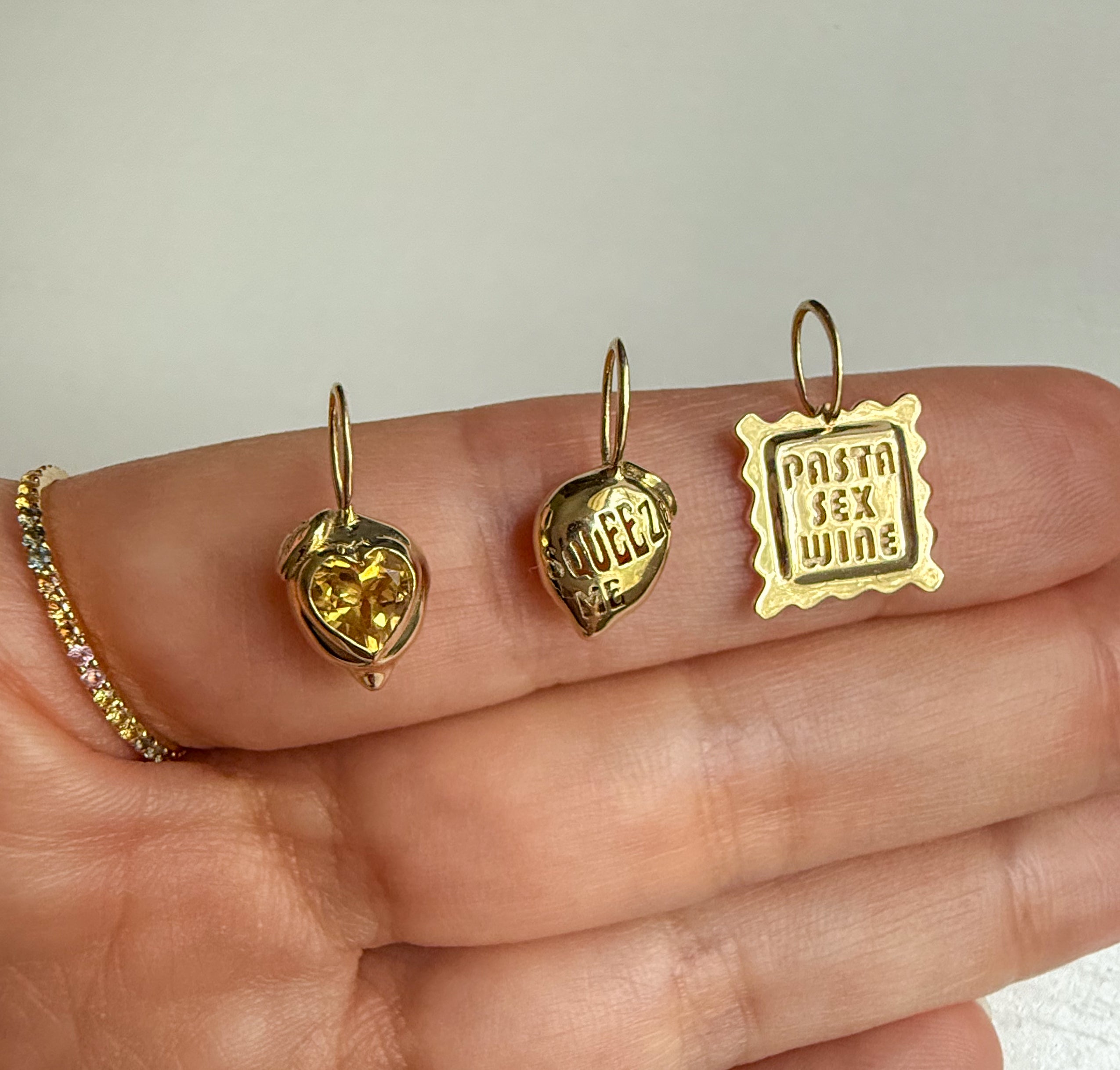 PASTA SEX WINE - Ravioli 14k Gold Charm